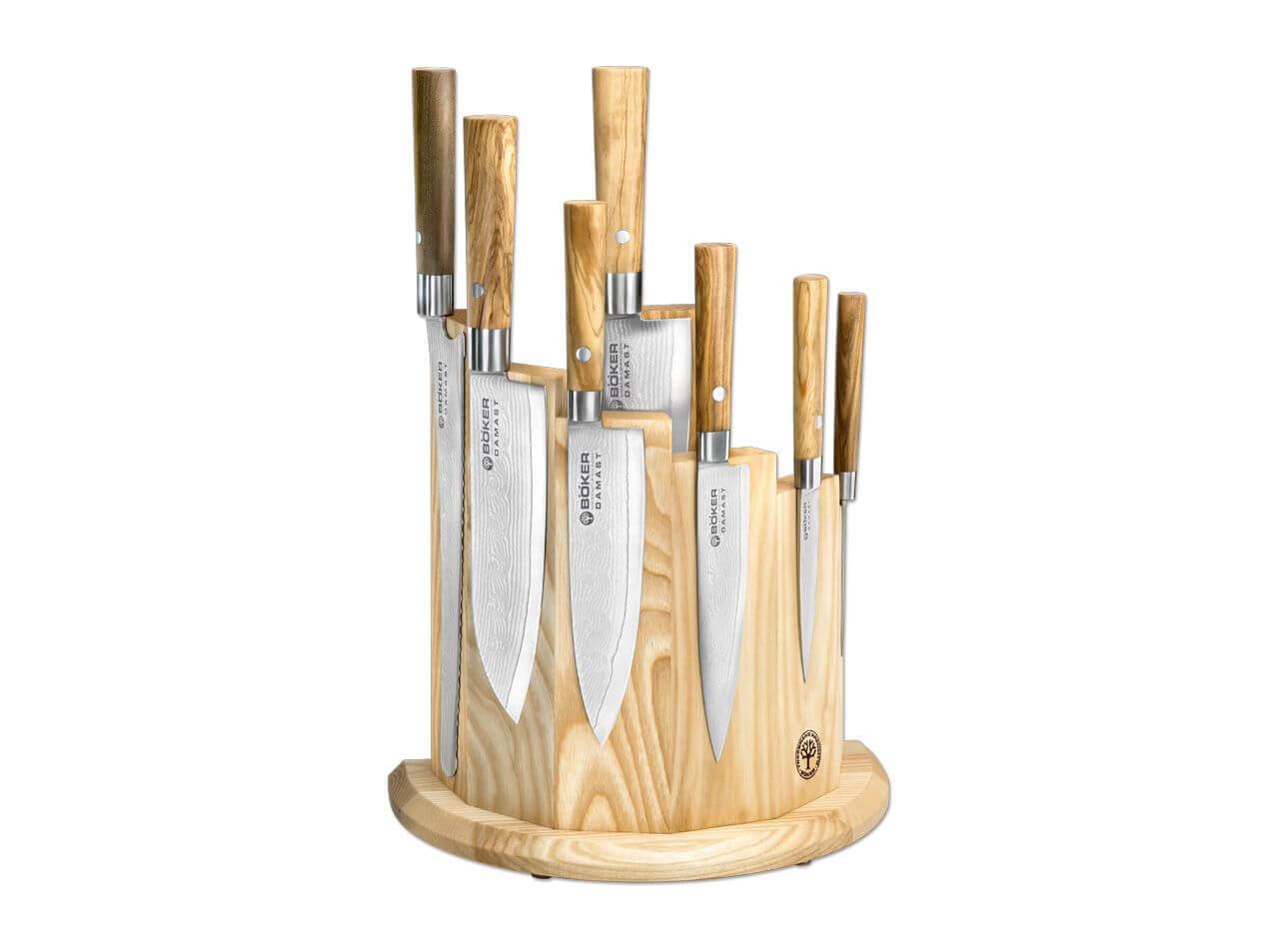 Schwertkrone Cuchillo de pan de madera de olivo de Solingen, longitud de  hoja de 20 cm, acero inoxidable : : Hogar y cocina