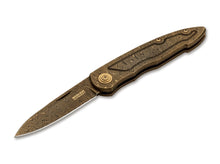 Cargar imagen en el visor de la galería, Navaja Boker Merlin Damasco Masterpiece Gold - Boker Cuchillos